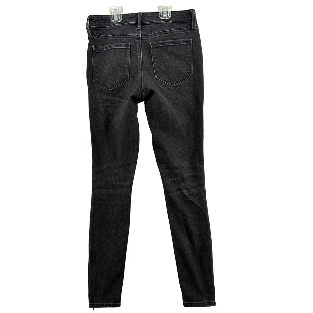 Athleta Sculpt Skinny Jean Black Wash Zipper Ankle High‎ Rise Womens Size 2 - Picture 2 of 10